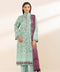 3 Piece - Printed Cotton Viscose Suit